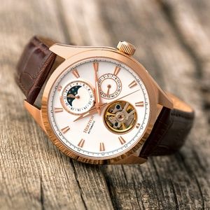 NWT Automatic Leather Band Men's Watch